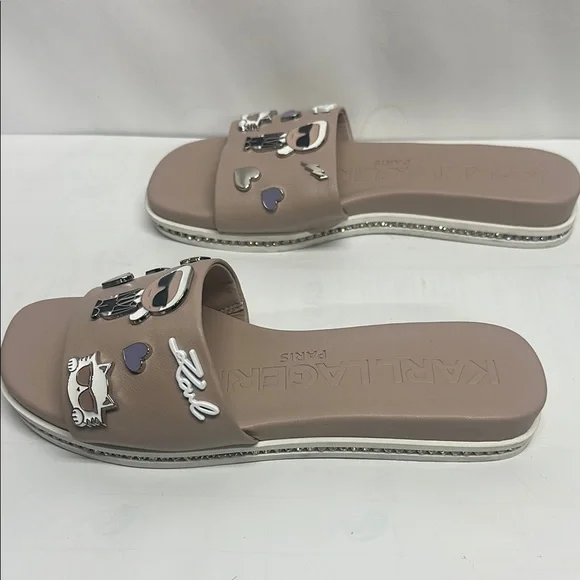 Karl Lagerfeld Tan Jeslyn Sandals with Modern Design - Picture 4 of 9